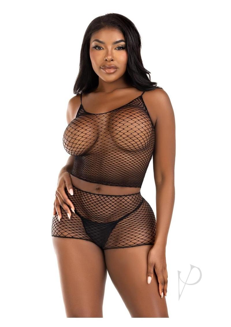Twist Net Tank Top … - image