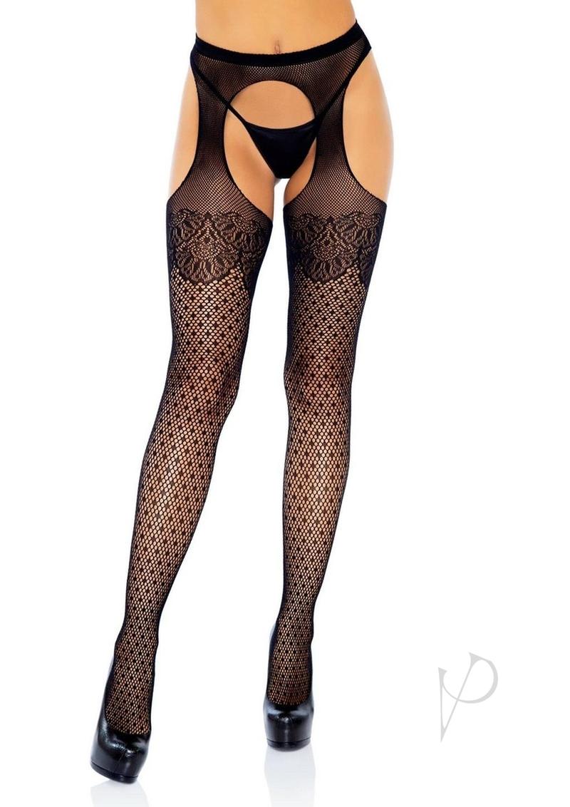Polka Dot Fishnet H… - image