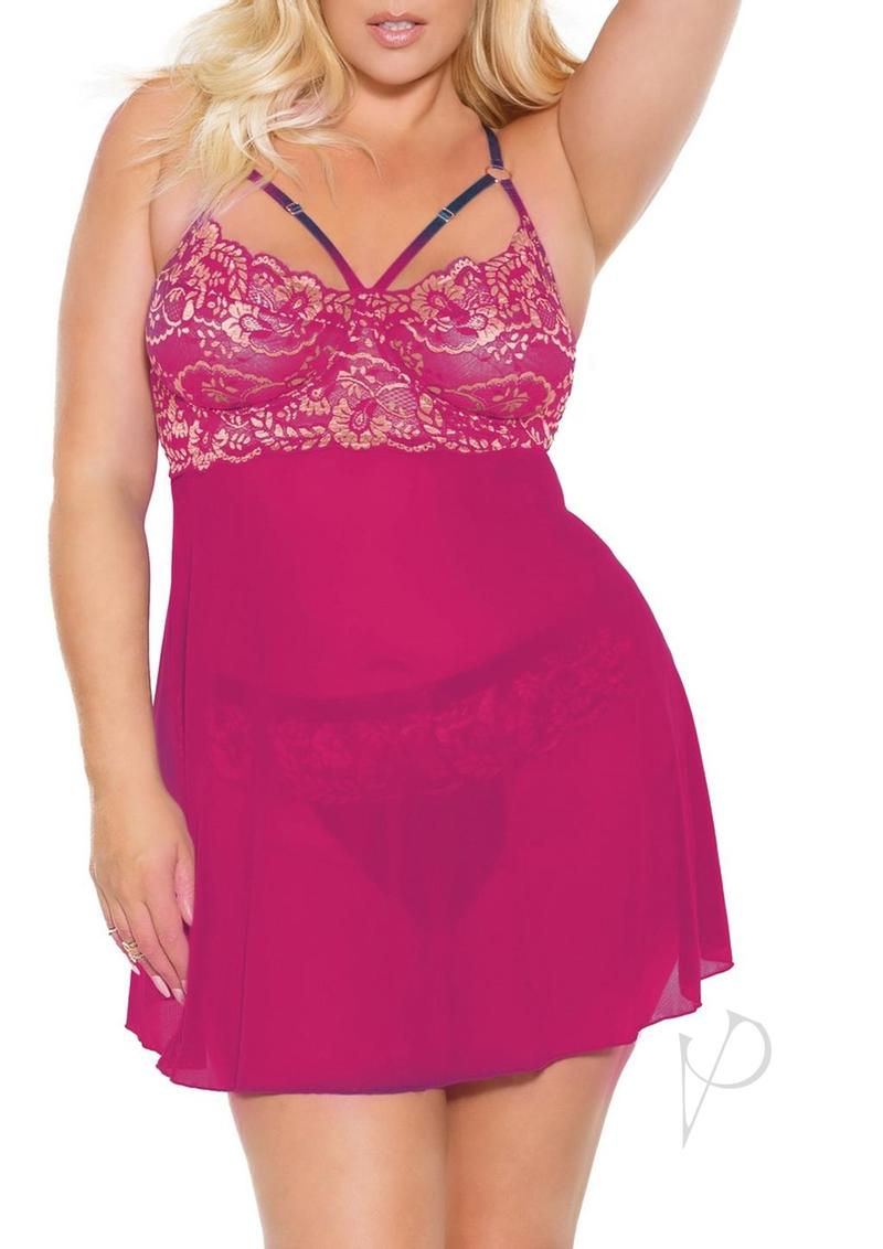 Babydoll Thong Pnk/… - image