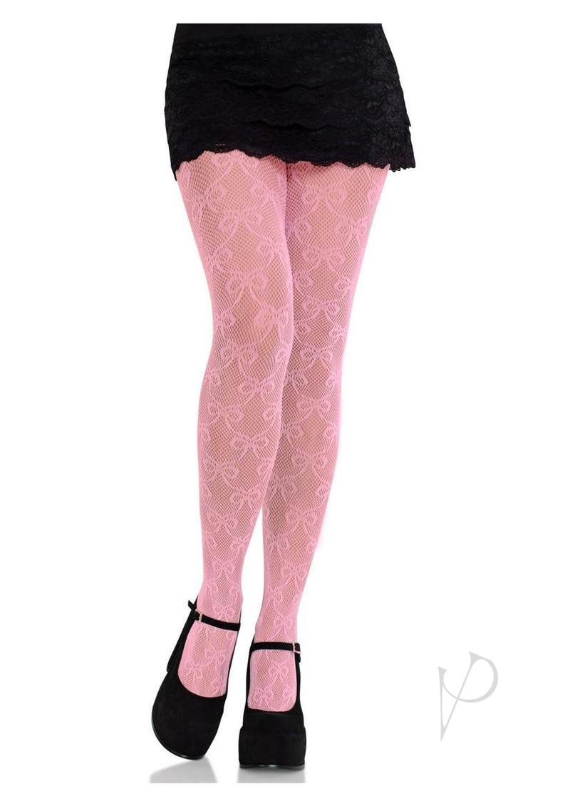 Bow Net Tights Pink… - image